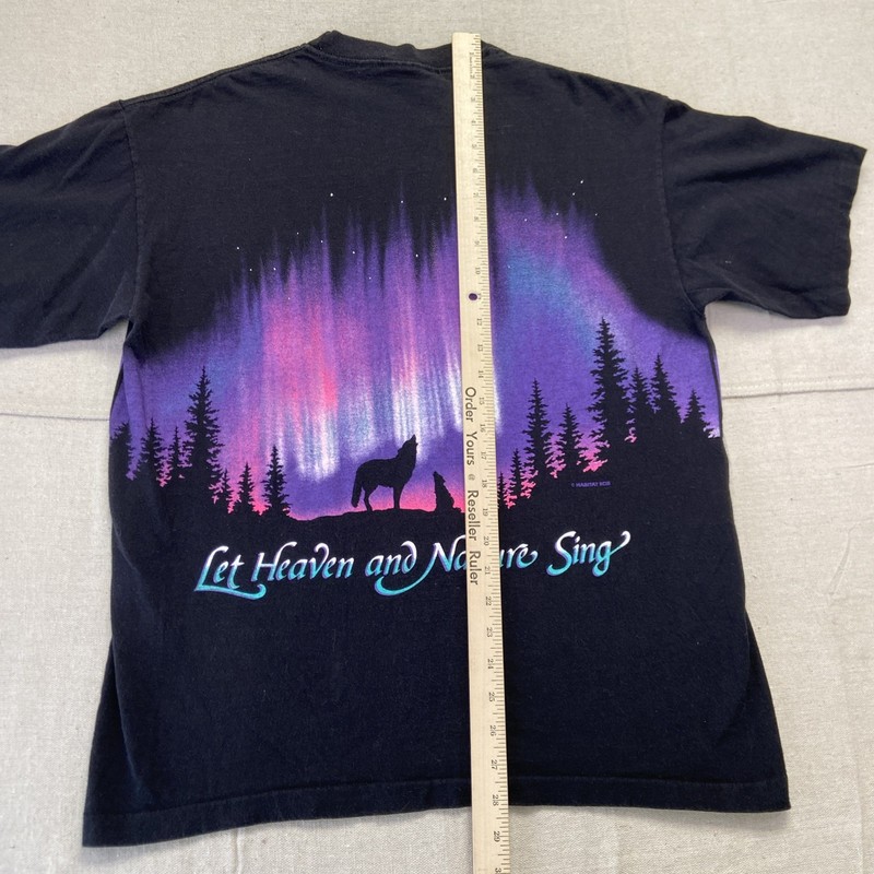 Vintage Habitat Shirt Mens L Wolf Jesus God Wrap Around Christian 90s Black gallery