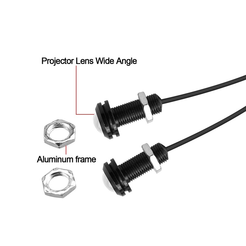10Pcs 18mm 12V Red Eagle Eye LED Car Fog DRL Daytime Running Light Backup Revers gallery