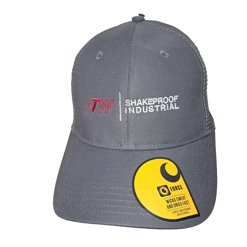ITW Shakeproof Carhartt Grey Hat Cap Rugged Professional Series Canvas Mesh