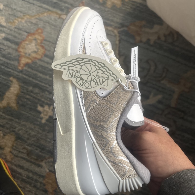 Nike Air Jordan 2 Retro Low Python White Sanddrift Cement DV9956-100 sz 12 New
