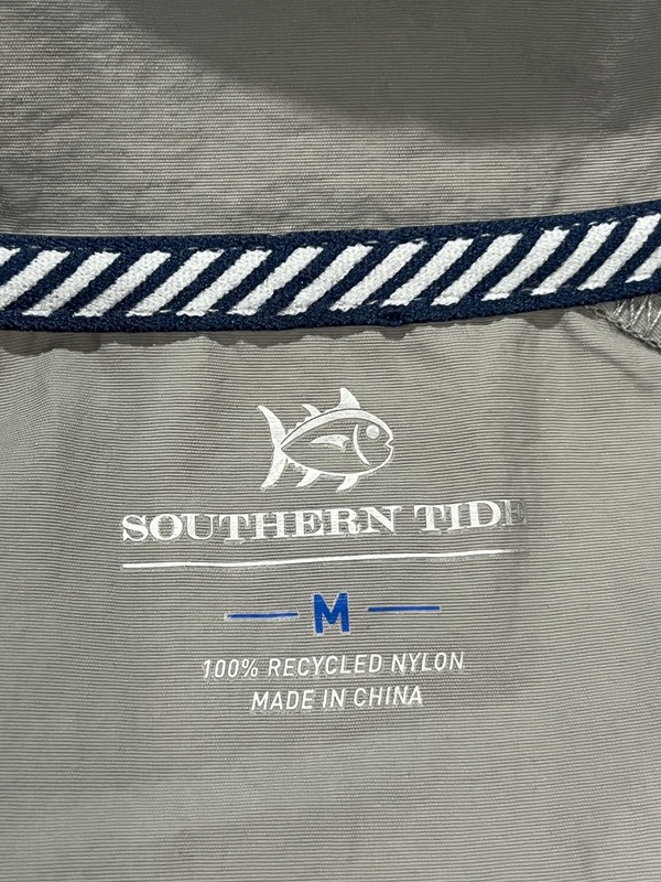 Southern Tide Jacket Mens Medium Gray Shoreline Pullover Performance Stretch gallery