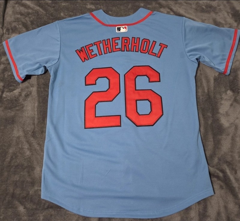 Fast Free Shipping! XXL 2X JJ Wetherholt St Louis Cardinals Stitched Jersey 26 gallery