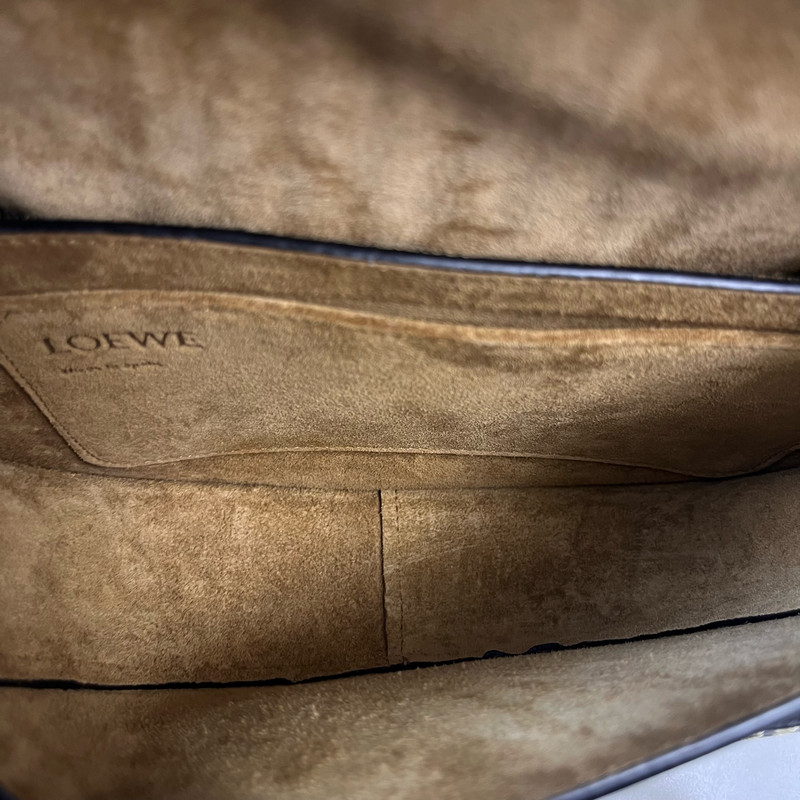 Authentic Loewe Woven Saddle Bag Woven Raffia and Calfskin Leather Saddle Bag gallery