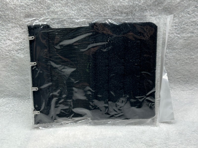 Buckle Bra Extender Clasp Flexible Wide Extension Strap 4 Hooks Black New