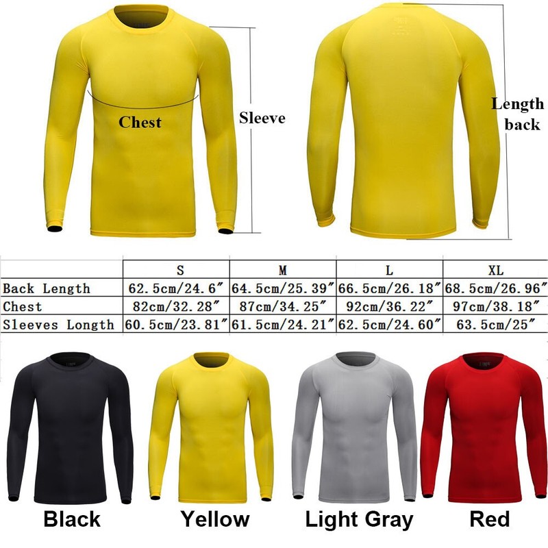 Compression Shirt Long Sleeve Thermal Undershirt Sports Base Layer for Men Woman gallery