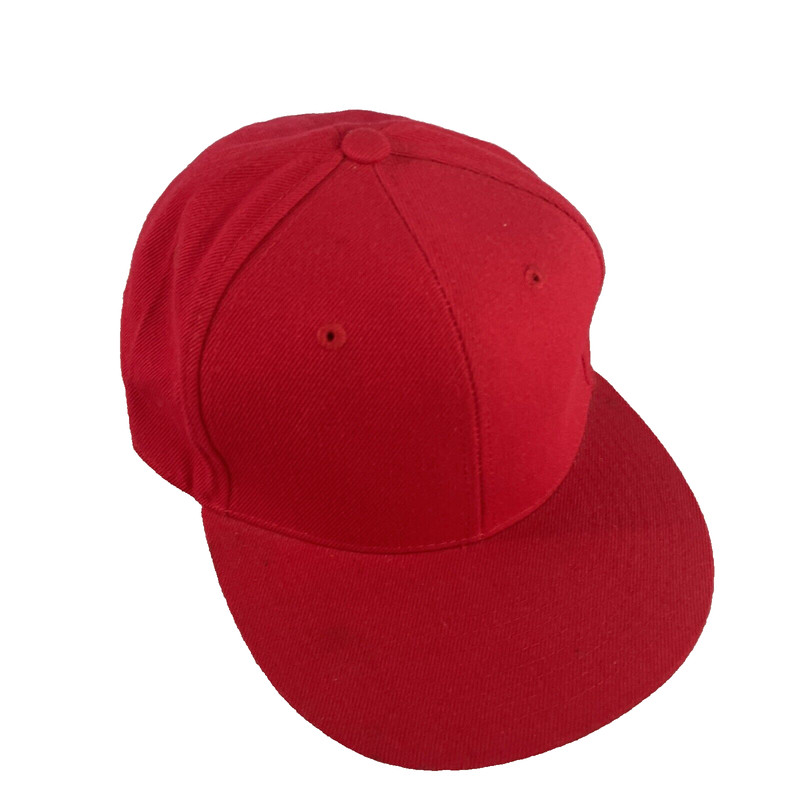 DECKY Hat Adult 7 1/4 Style RP1 Red Six Panel Flat Brim Fitted Hat Red FadeSpot