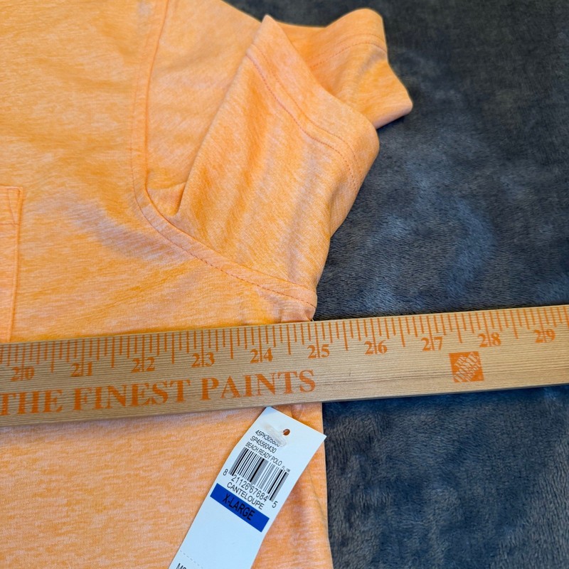 IZOD Saltwater Performance Polo Shirt Orange UPF 15+ Wicking Men Extra Large NWT gallery
