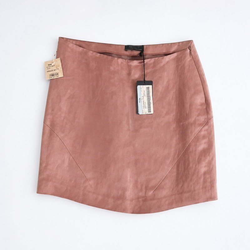Archival Prada silk linen skirt in dusty pink size IT 42 with tags!!