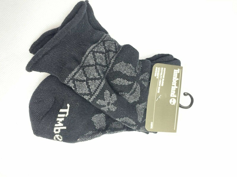 Timberland Black Cotton Blend Novelty Crew 1 Pair Women’s Socks A1EDA-001 gallery