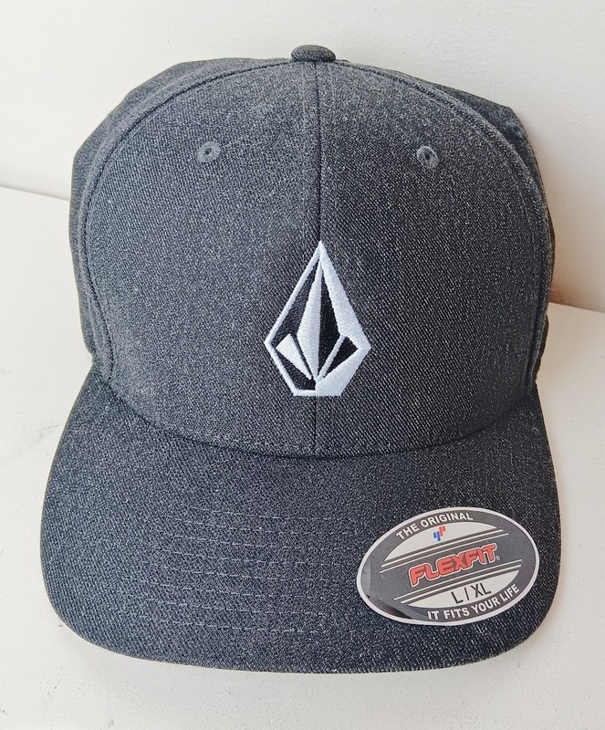 Volcom Full Stone Dark Heather Gray Logo Hat Cap Size Large/ XL NWT