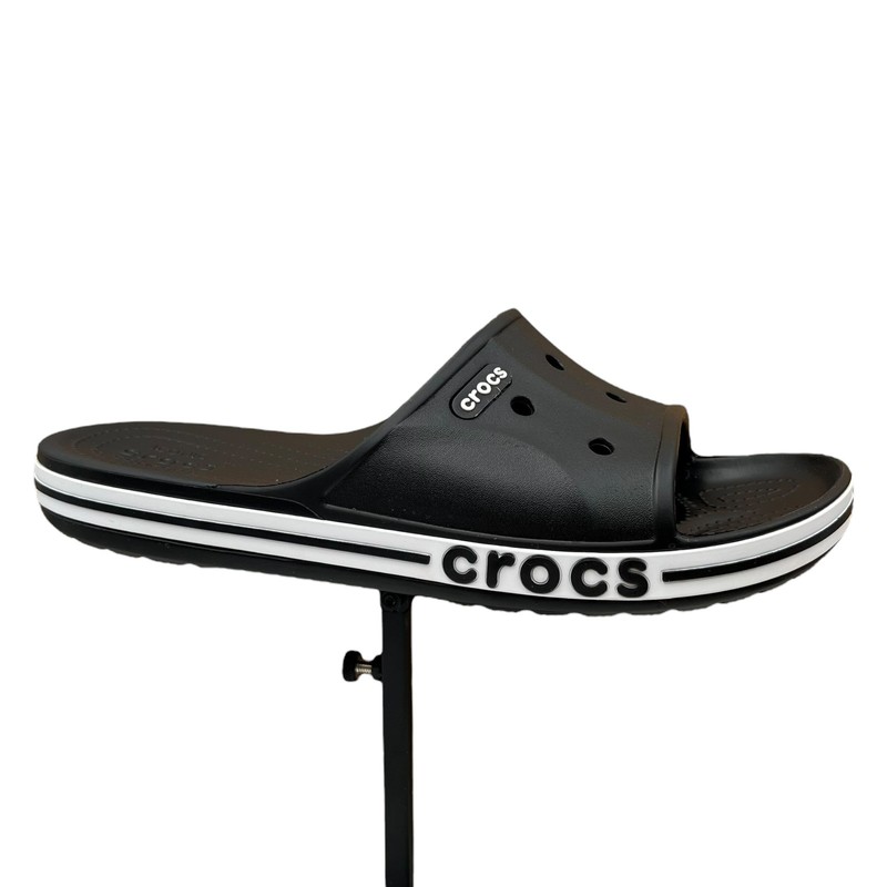 Crocs Bayaband Mens Slide Sandals Size 9 Black White Water Friendly Lightweight gallery