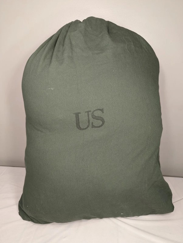 EXCELLENT – US Military Barracks Cotton Laundry Bag Green NSN 8465-00-530-3692