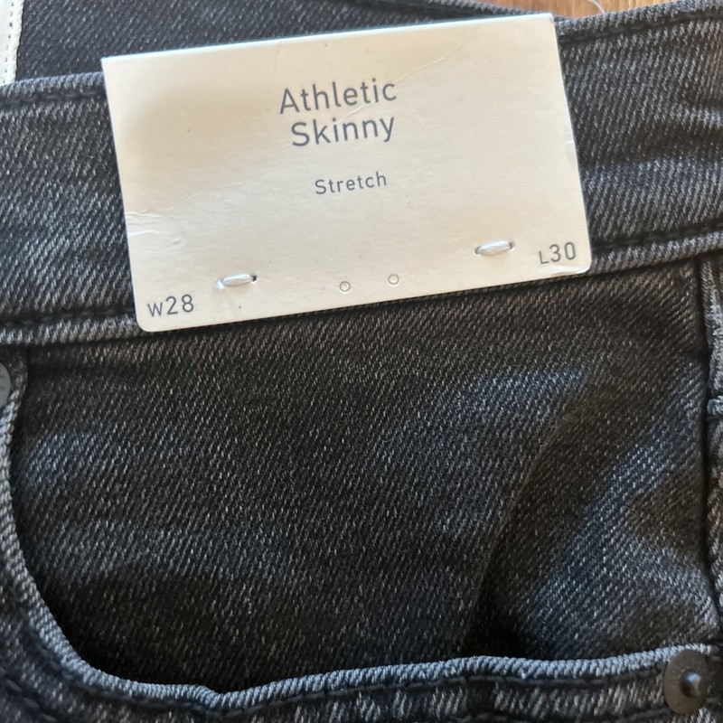 NWT Hollister Athletic Skinny Jeans Mens 28x30 Black Advanced Stretch Jeans gallery
