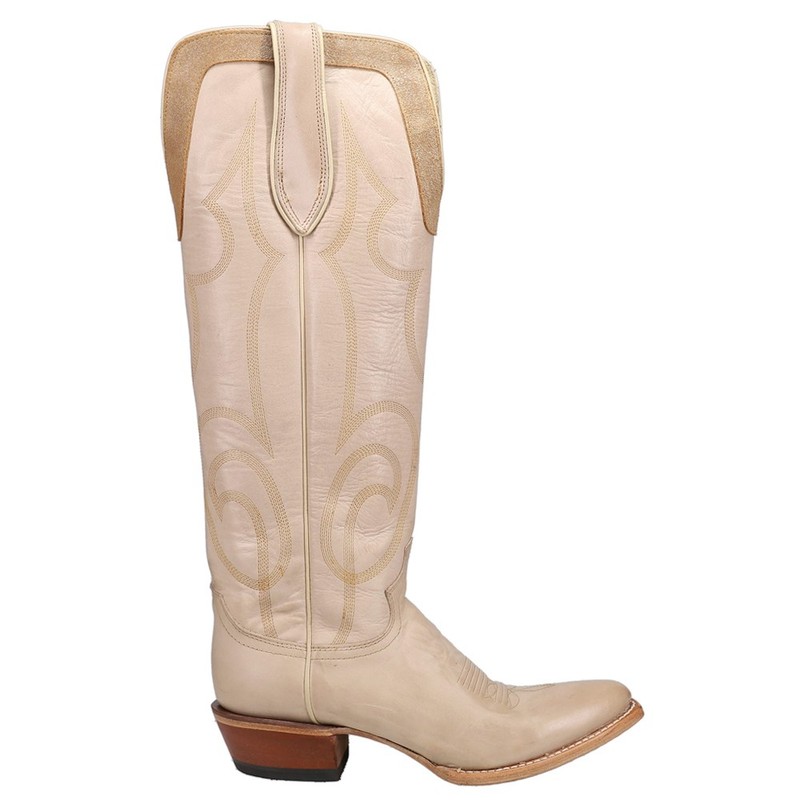 Justin Boots Verlie Square Toe Pull On Cowboy Womens Off White Casual Boots VN4