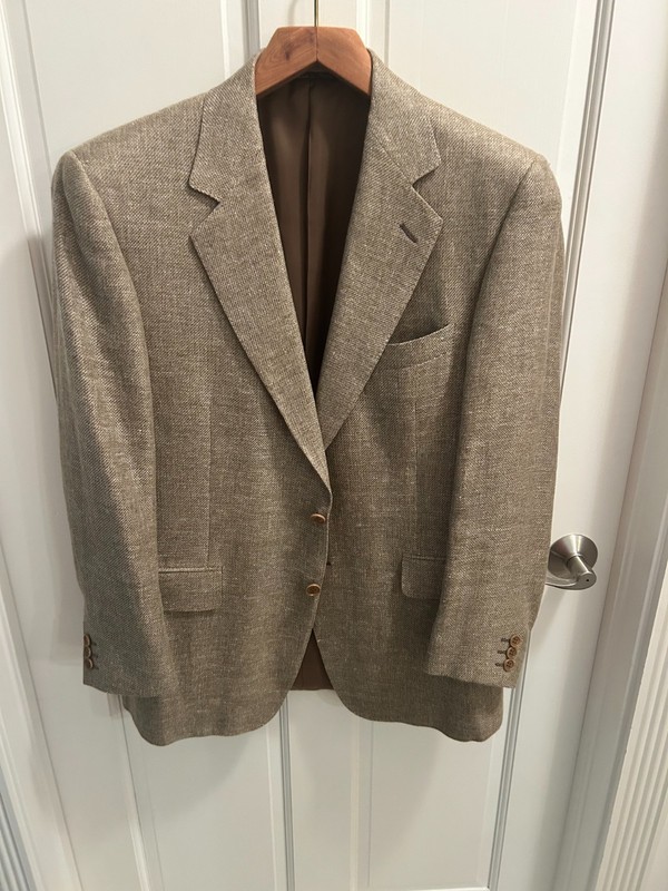 Men's Canali 2 Button Sports Coat Size 40R in Beige gallery