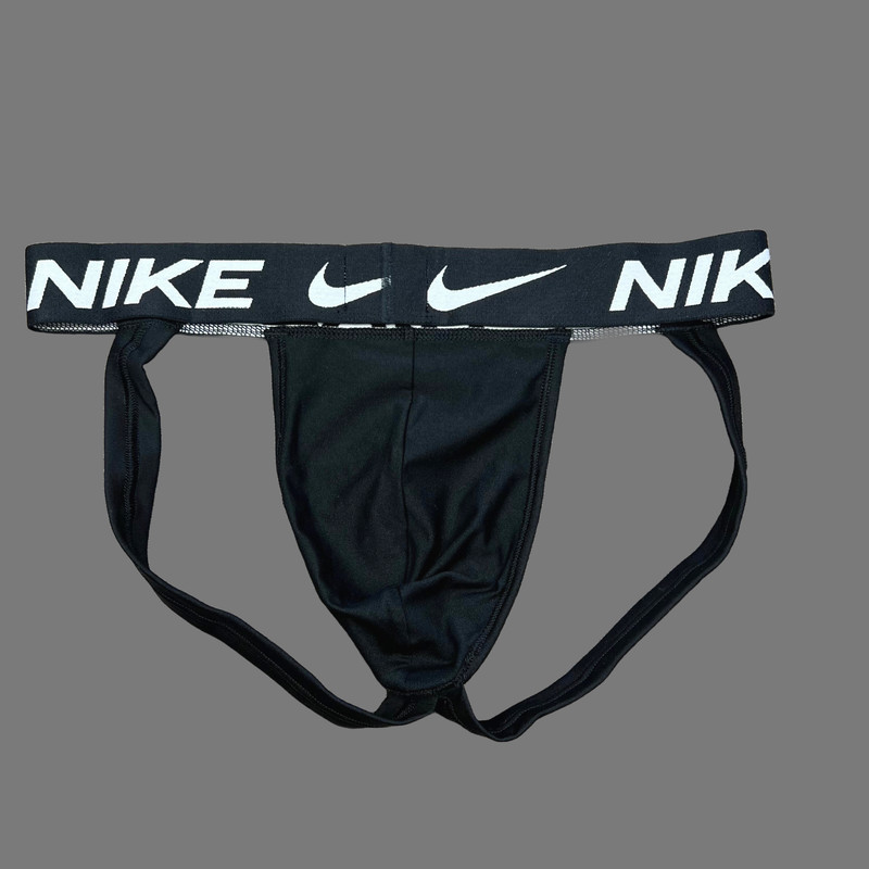 Nike mens black microfiber jock strap jockstraps underwear size S M L XL gallery