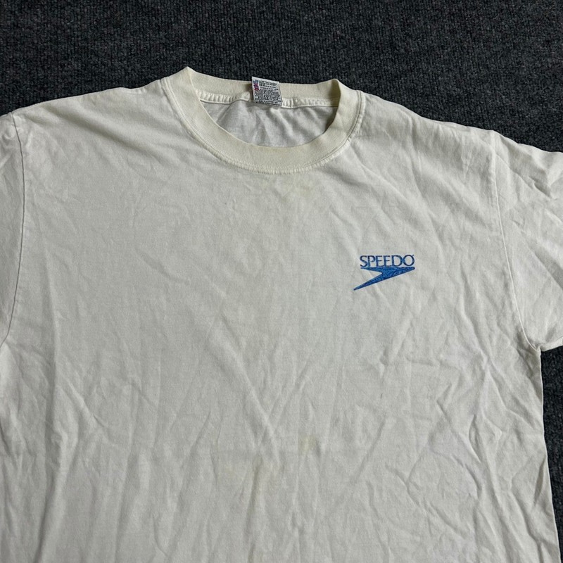 Speedo T-Shirt Mens Size Large White Global Preserve Dolphin Graphic Cotton Tee gallery