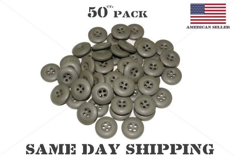 MILITARY BDU BUTTONS: CHOICE OF DIFFERENT COLORS OD GREEN BLACK KHAKI gallery