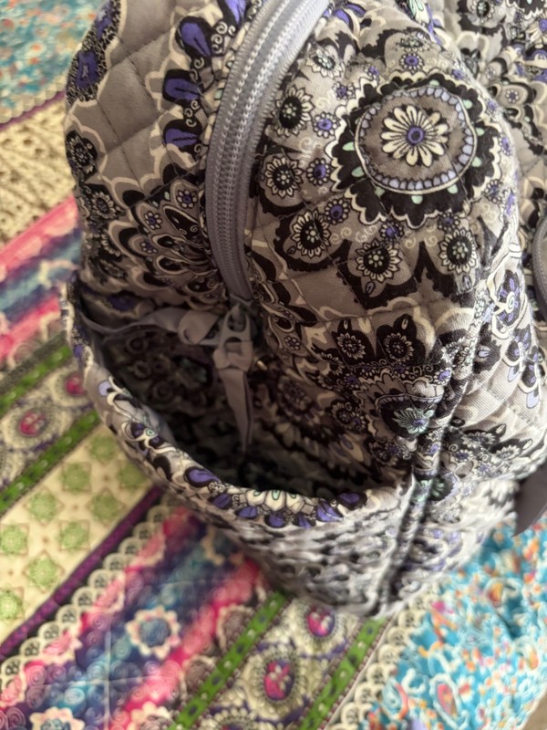 Vera Bradley large Weekender Travel Bag gray Tranquil Medallion pattern gallery