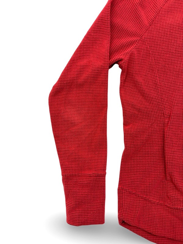 Outdoor Research Fleece Pullover Cowl Trail Mix Womens Medium Red Grid Sweater gallery