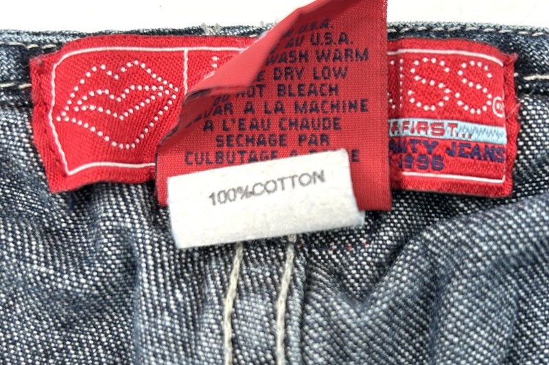 Vintage HOT KISS BASIC DENIM Women's Hippie Low Rise Pants - Size 5 gallery