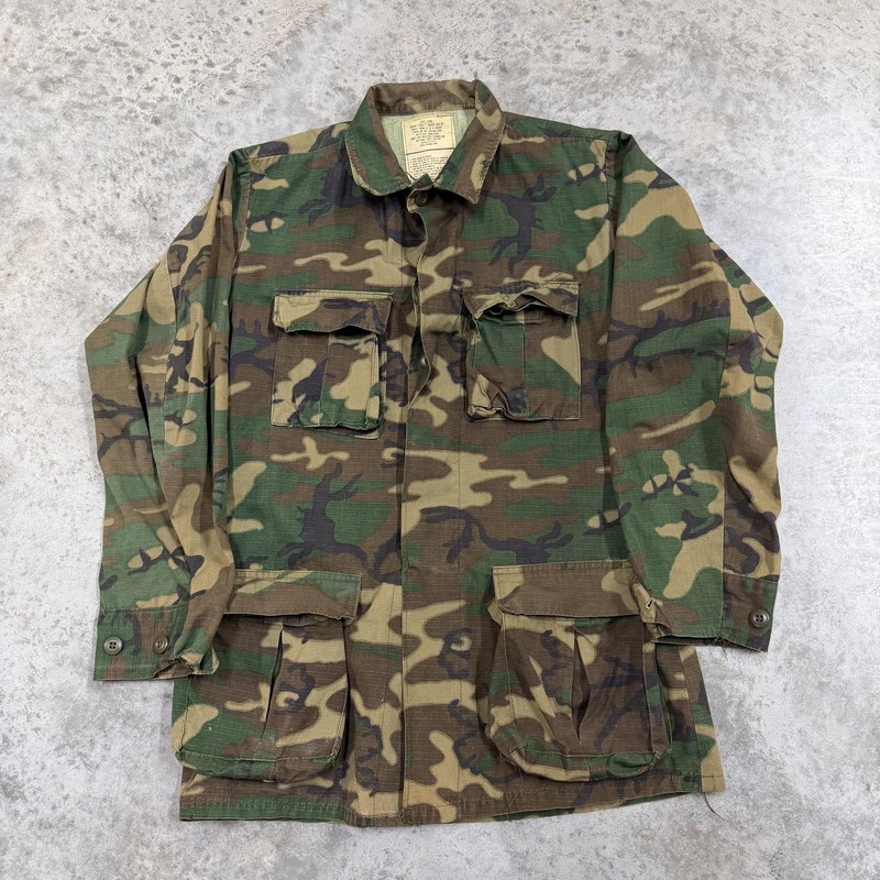 Vintage Selma Apparel Corp Coat Mens ST Small Long Camo Hot Weather Field 70s
