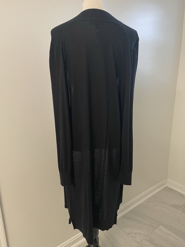 Banana Republic Silk Cashmere Long Open Cardigan Sweater Black Size Medium gallery