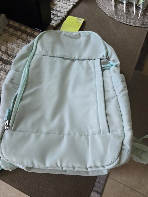 All in Motion Light green Backpack, Multiple Zip Compartments, Padded, Women’s M