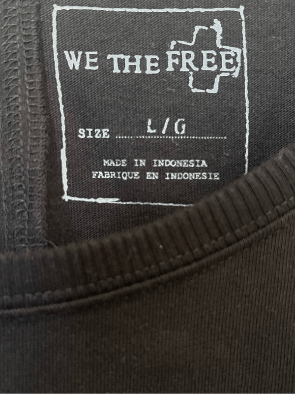 NWT Free People We The Free Black Split Back Oversized Sweatshirt Boho Top Large gallery