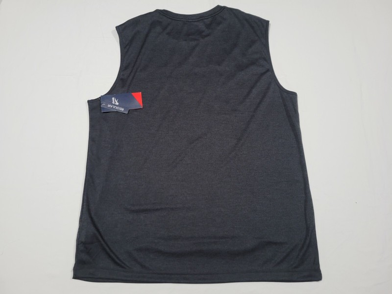 Reebok Mens Tank Athletic Muscle Gladiador logo top Black Heather Size Large gallery