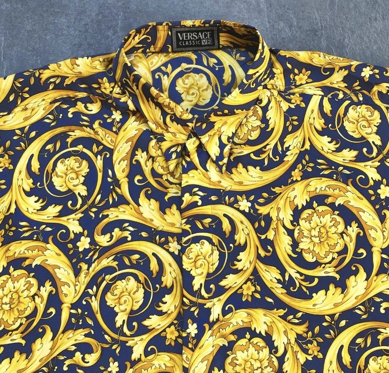 Versace V2 Silk Shirt BAROCCO. long sleeve xl 52