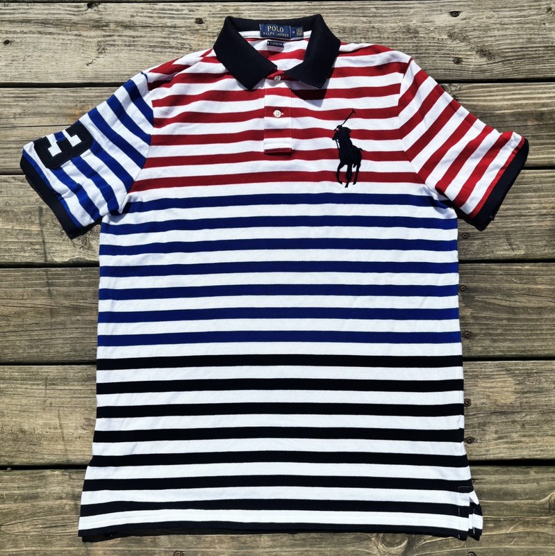 POLO RALPH LAUREN MEN'S CLASSIC FIT STRIPED MESH COTTON POLO SHIRT w BIG PONY gallery