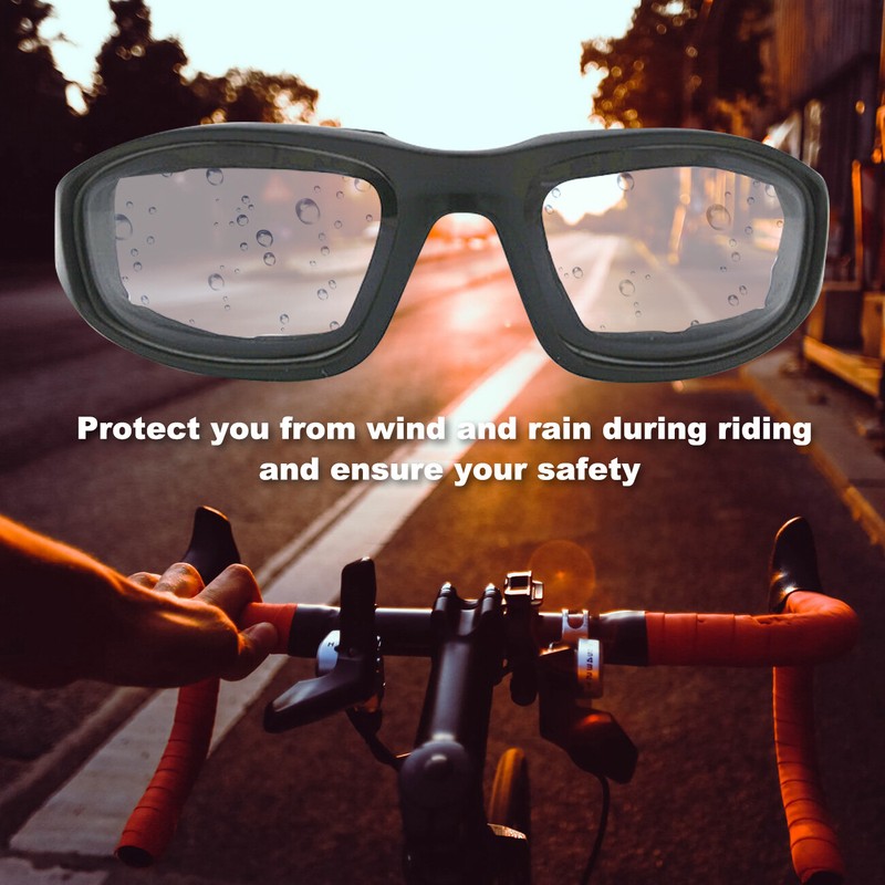 NEW Chopper Riding Motorcycle Glasses Clear Smoke Yellow, Padded, Comfortable gallery