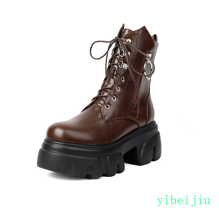 Womens Punk Platform High Heel Ankle Boots Rock Shoes Thicken Sole Combat Gothic gallery