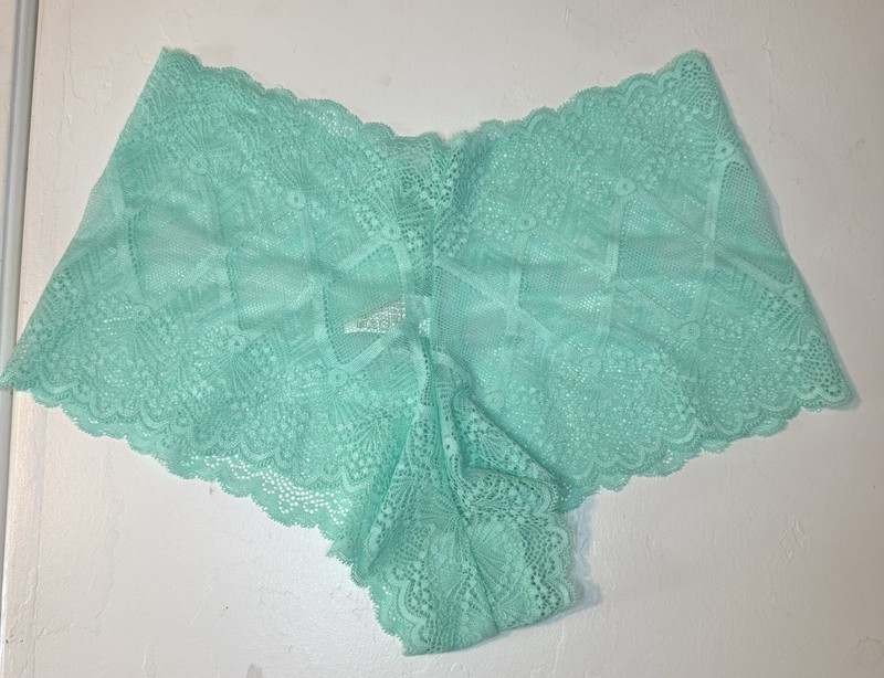 Brazilian Lace Panties Size L Color Light Green