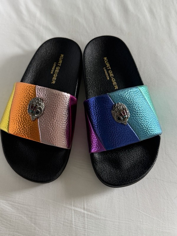 Kurt Geiger Mini Meena Eagle Rainbow Slide (Girls Toddler & Youth) Style Kgs2411