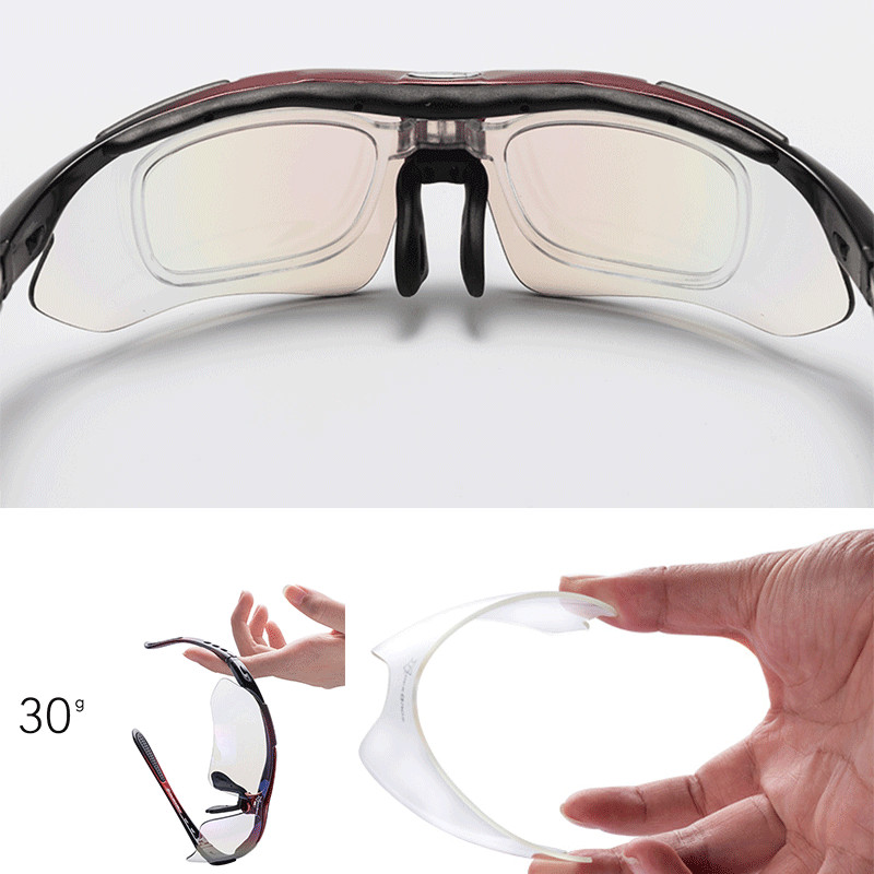 ROCKBROS Polarized Cycling Sunglasses Bike Goggles Riding Hiking Glasses White gallery