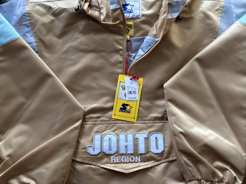 Pokemon x Target Starter Pullover Jacket Gold JOHTO Region Size MEDIUM – IN HAND