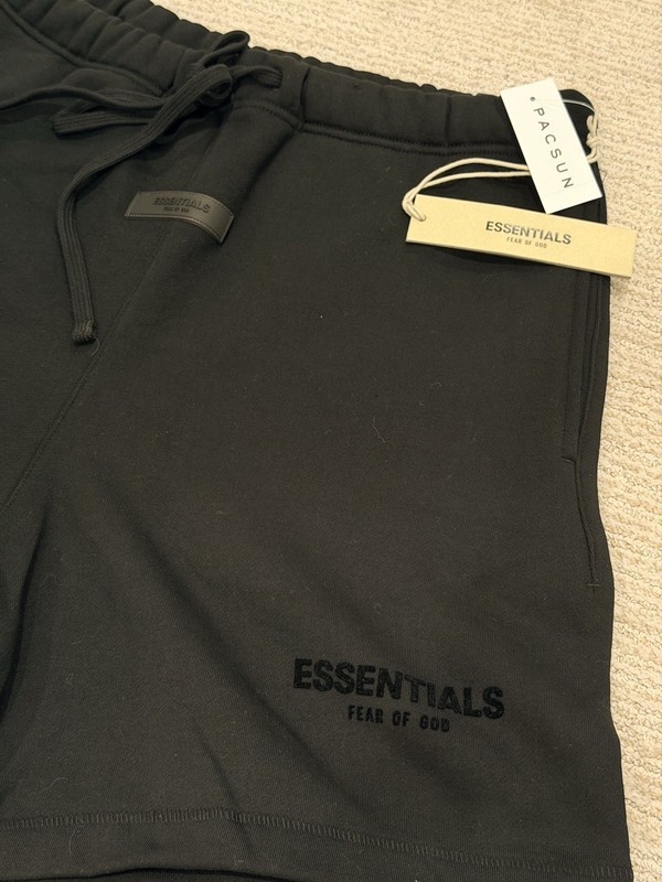 Fear Of God Essentials Black Sweat Shorts Men's Size S NWT Drawstring FOG gallery