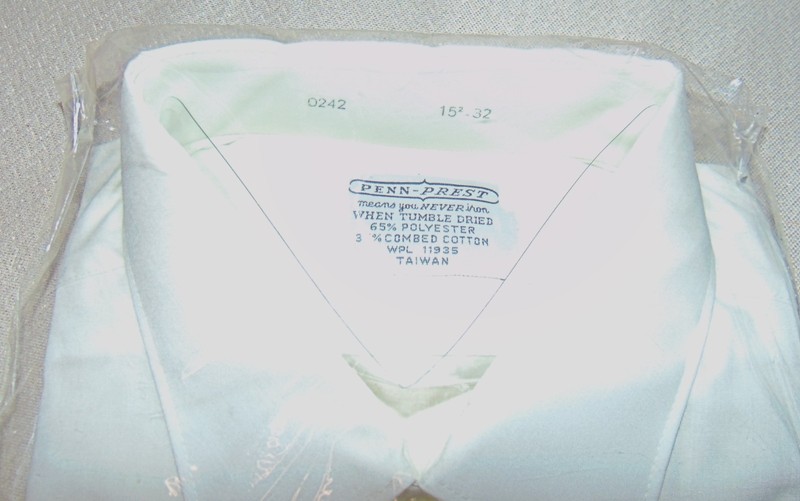 70's Vintage Penneys Penn Prest Men's Long Sleeve White Dress Shirt-15 1/2 X 32 gallery