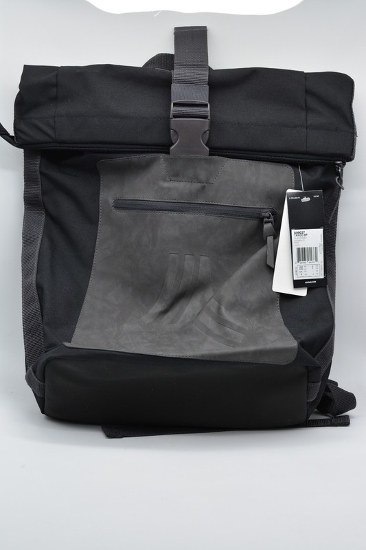 Adidas Tango Backpack, Zipped Main Compartment With Buckled Roll Top, Black, New gallery