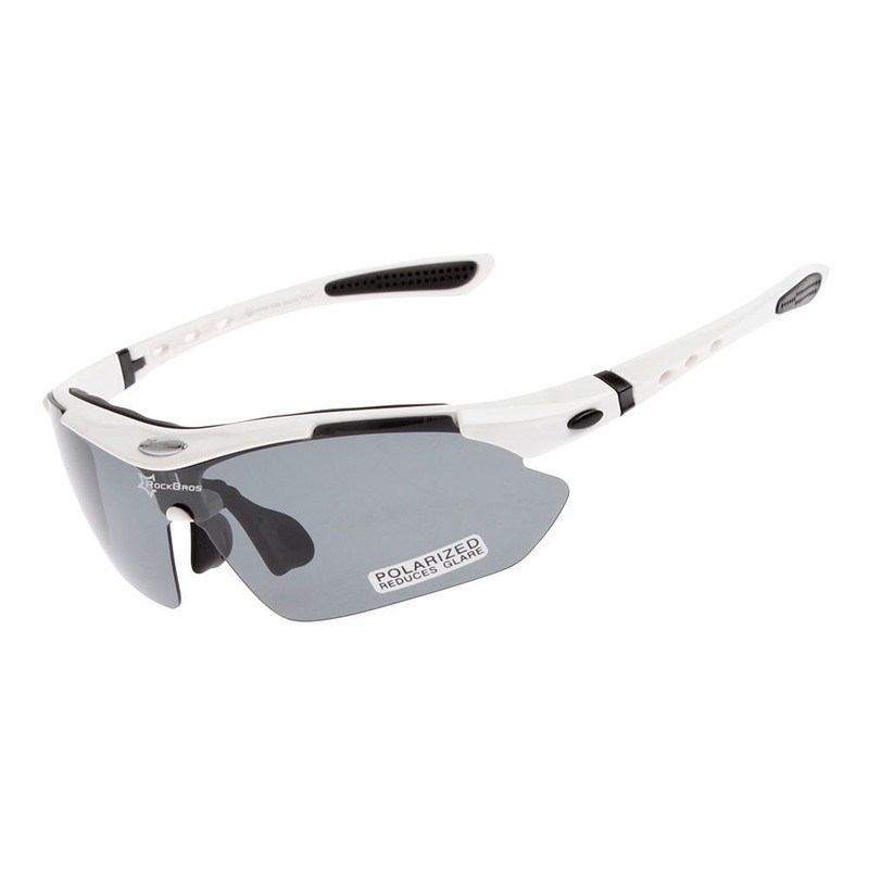 ROCKBROS Polarized Cycling Sunglasses Bike Goggles Riding Hiking Glasses White gallery