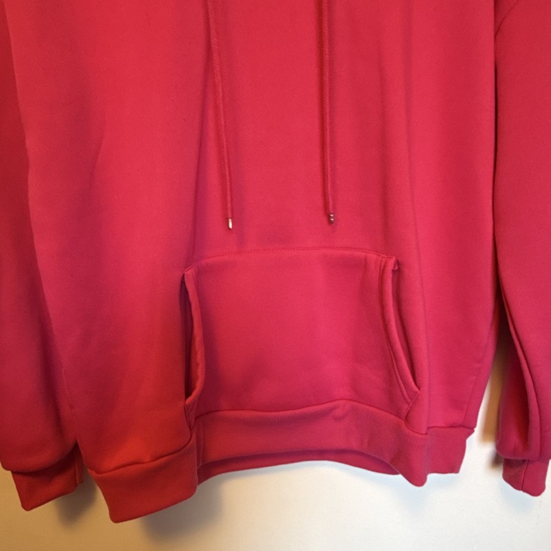 Pink Pullover Hoodie Fleece 100% Polyester Women's Size L Hooded Kangaroo Pocket gallery
