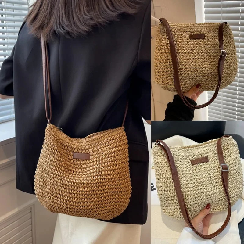 Ladies Fashion Summer Straw Crossbody Bag Women Beach Holiday gallery
