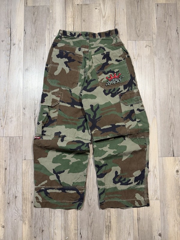 JNCO Jeans Camo Ripstop Cargo Pants Men’s 30W Baggy Wide-Leg Pockets