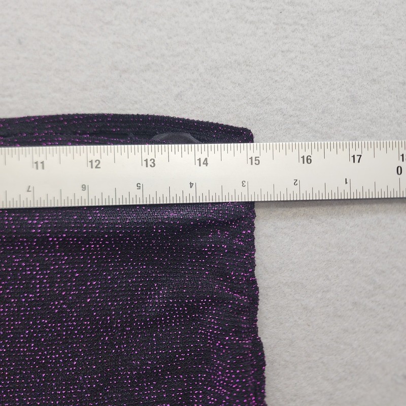 VTG Serendipity Maui Purple Metallic Shimmer Ruched Ruffle Mermaid Midi Skirt M gallery