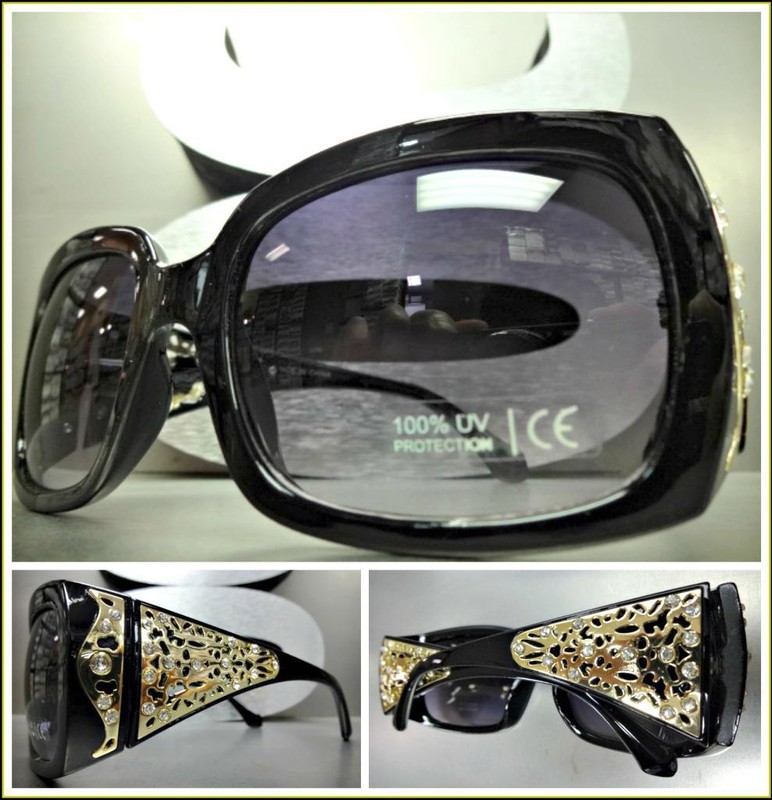 CLASSY WESTERN Rustic Bling COWGIRL Style SUNGLASSES Classy Elegant Black Frame