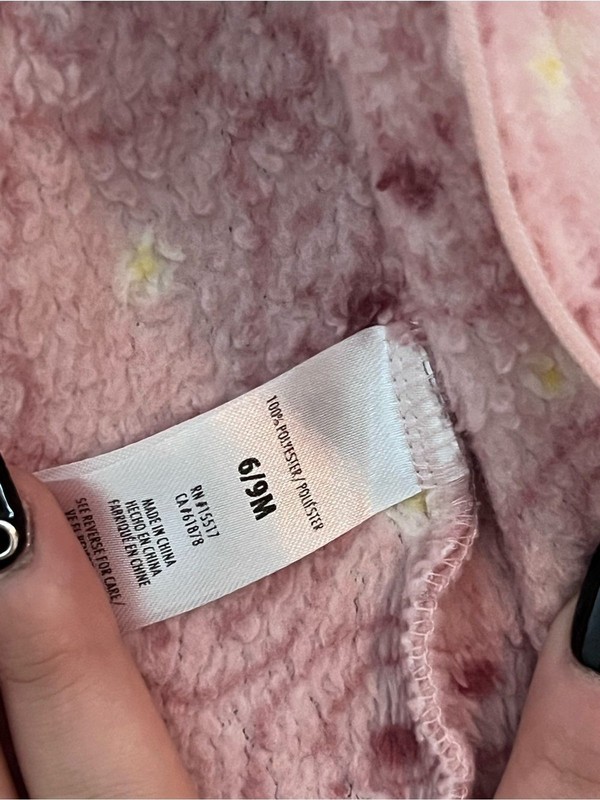 Disney Baby Teddy Bear Fleece Footed Sleeper Pink 6-9 Months Zip Up Pajamas gallery