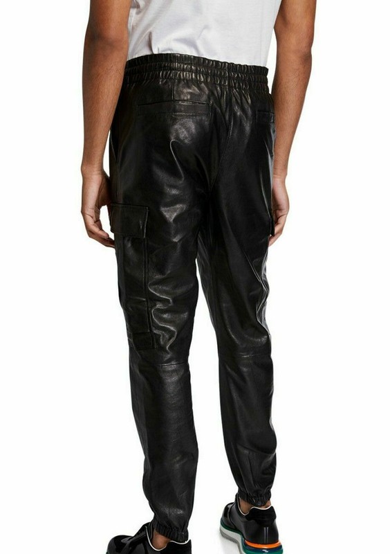 Real Leather heavy duty elastic trouser STYLING MOST SIZES AVAILABLE gallery