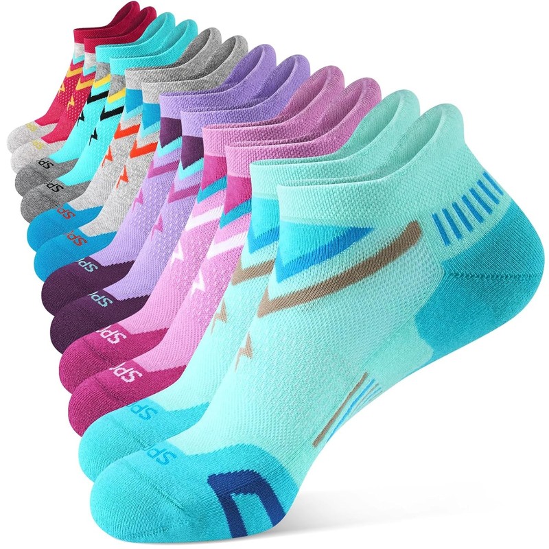 Women’s Low Cut Athletic Cushioned Anti Blister Wicking Cotton Running Socks